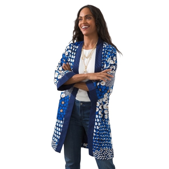 Chico's Tops - NWT Chico’s Mixed Dot Crepe Kimono Size 3 (XL/16)